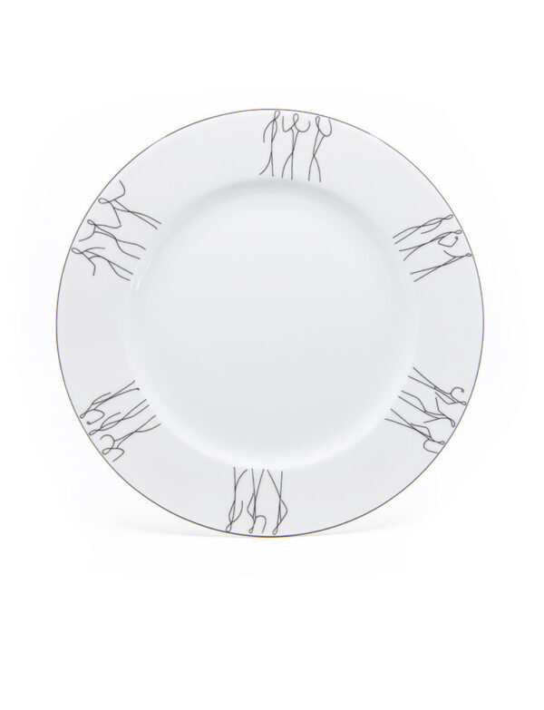 por elanowy talerz obiadowy ludziki