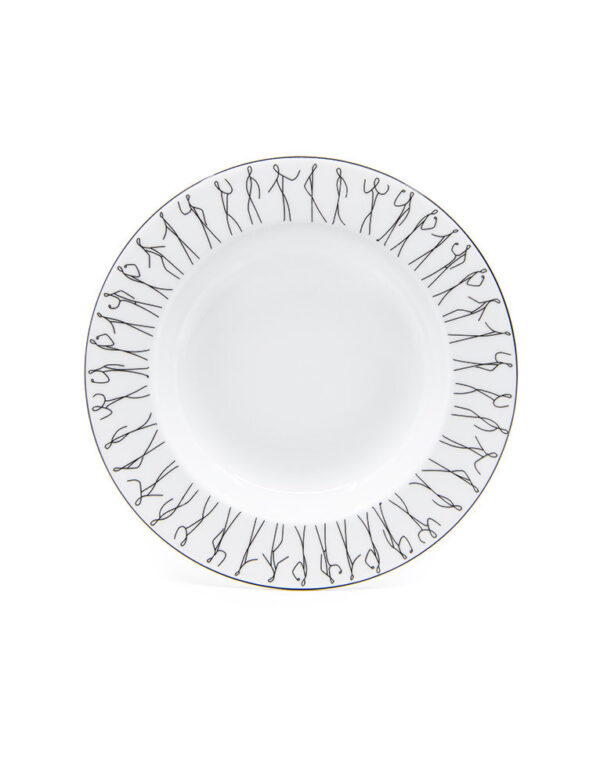 porcelanowy talerz gleboki ludziki